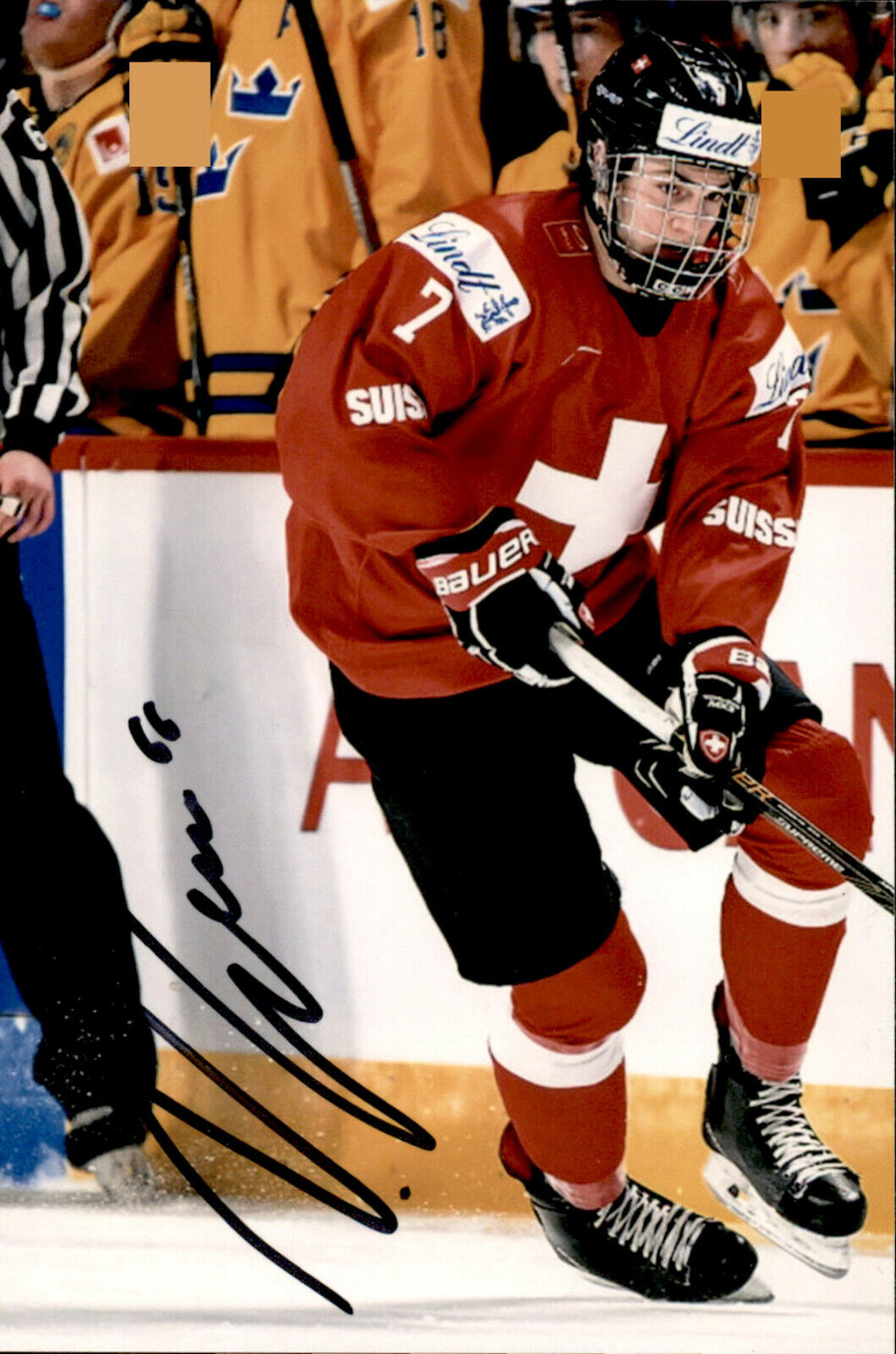 Nico Gross SIGNED 4x6 Photo Poster painting OSHAWA GENERALS TEAM SWITZERLAND / NEW YORK RANGERS