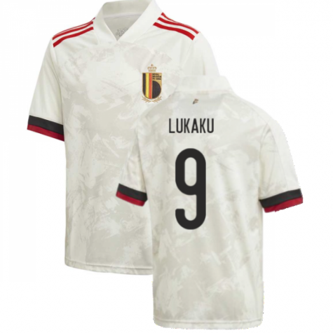 Belgium Romelu Lukaku 9 Away Shirt Kit UEFA Euro 2020
