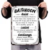 Bathroom Rules - Vintage Metal Signs - 20*30cm/30*40cm - Warning