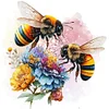 Flowers And Animals Couple Blue Jay-Full Embroidery 3 Strands 11CT Stamped Cross Stitch-40*40CM