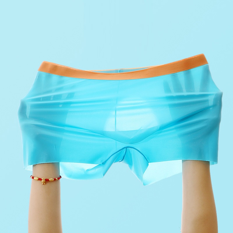 Summer Ultra-Thin Men's Ice Silk Seamless Panties Men's Quick-Drying Breathable Boxers