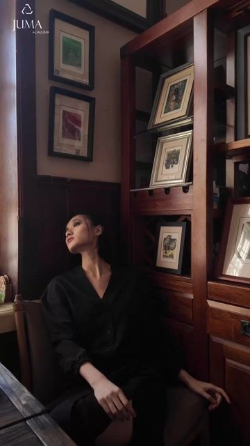 JUMA Two Layer Black Dress  - 18 Recycled Water Bottles - Black