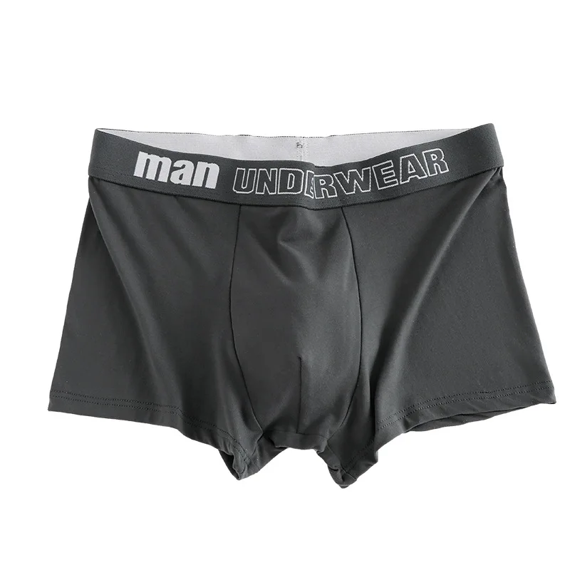 Fairfairfair Man Underwear Fashion Solid Cotton Comfortable Breathable Boxers Men's Underpants Male Letter Printed Panties Shorts Lingerie