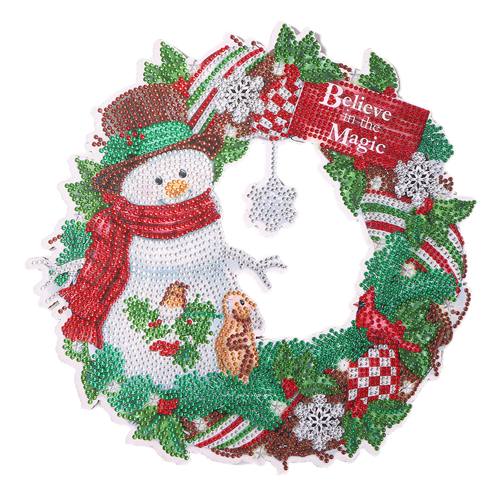 5D DIY Diamond Painting Christmas Crystal Wreath Kit Art Home Decor (HH009)