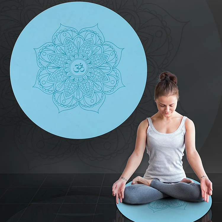 Olivenorma 60cm Meditation Om Lotus Symbol Yoga Mat
