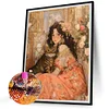 Diamond Painting -DIY Round Partial AB Drill Literary Retro Girl(45x55cm)