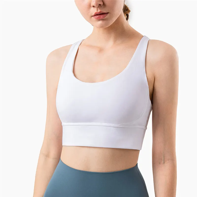 white workout bra top
