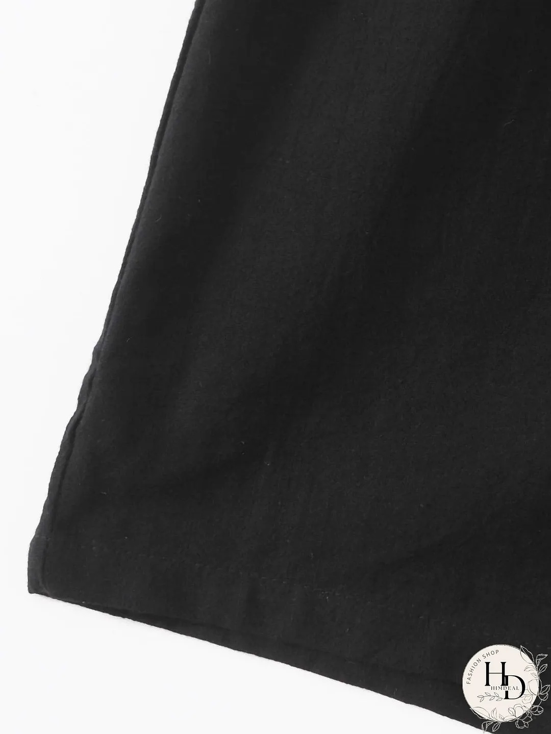 Drawstring Waist Wide Leg Shorts