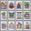 12pcs Witch DIY Mini Round Diamond Painting Set 12x17cm