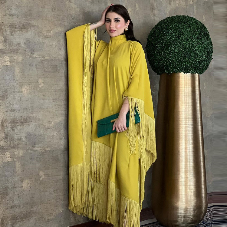 Tassel Solid Color Maxi Dress