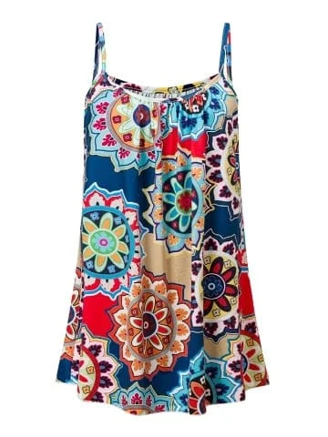 pornhint Pornhint 2023 New Summer Floral Print Long T Shirt Women O-neck Sexy Sleeveless Top Streetwear Womens Plus Size Fashions Tee Shirt Femme