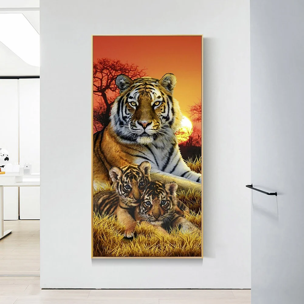 Diamond Painting - Full Round Drill - Tiger(50*110cm)