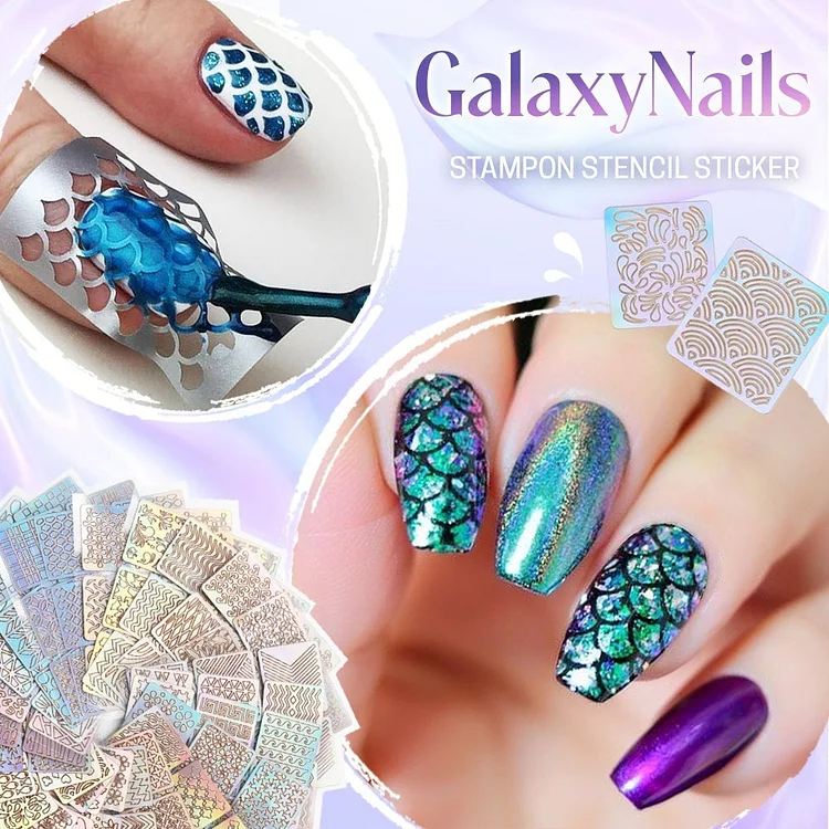 Galaxy Nail Art Stencil Sticker