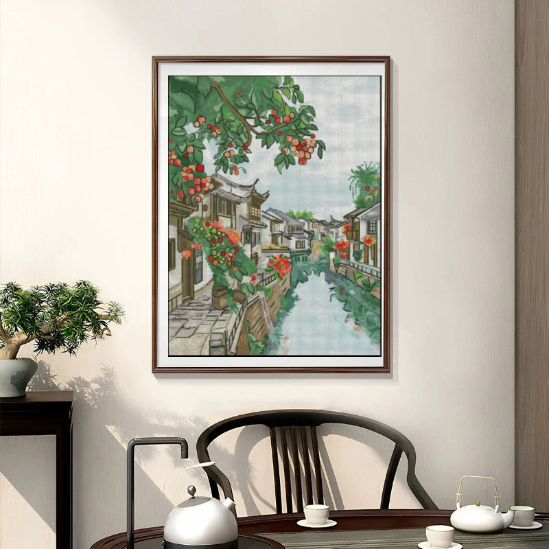 [CC904-Water Town Jiangnan]  Painting Fairy Cross Stitch