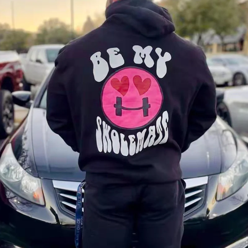 BE MY SWOLEMATE Print Hoodie