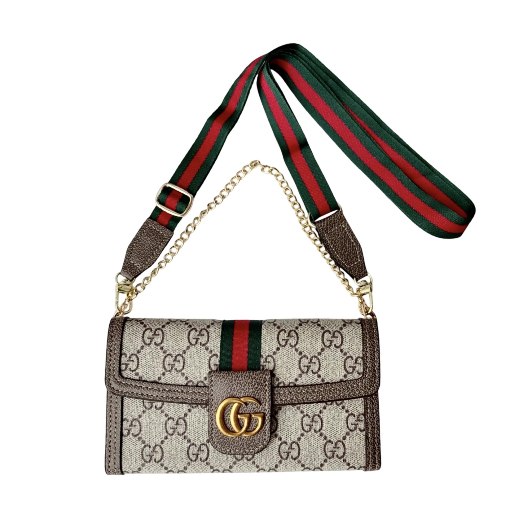 Gucci GG Crossbody Phone Bag | Luxury Long Web Strap Wallet Case for Your Daily OOTD