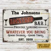 Personalized Names：Backyard Bar Good Friend And Good Times - Vintage Metal Tin Signs/Wooden Signs