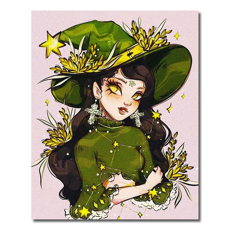 Zodiac Witch 11CT Stamped Cross Stitch (40*56cm) gbfke