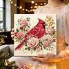 Christmas DIY Special Shape Diamond Painting Pearl Art With Inner Frame Kit 25x25cm(Red Sparrow)
