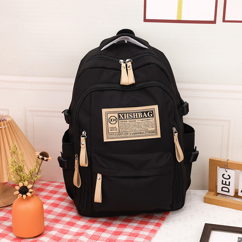 Vintage Label Large Capacity Student Backpack