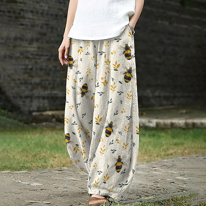 Comstylish Women'S Bee Art Loose Casual Pants