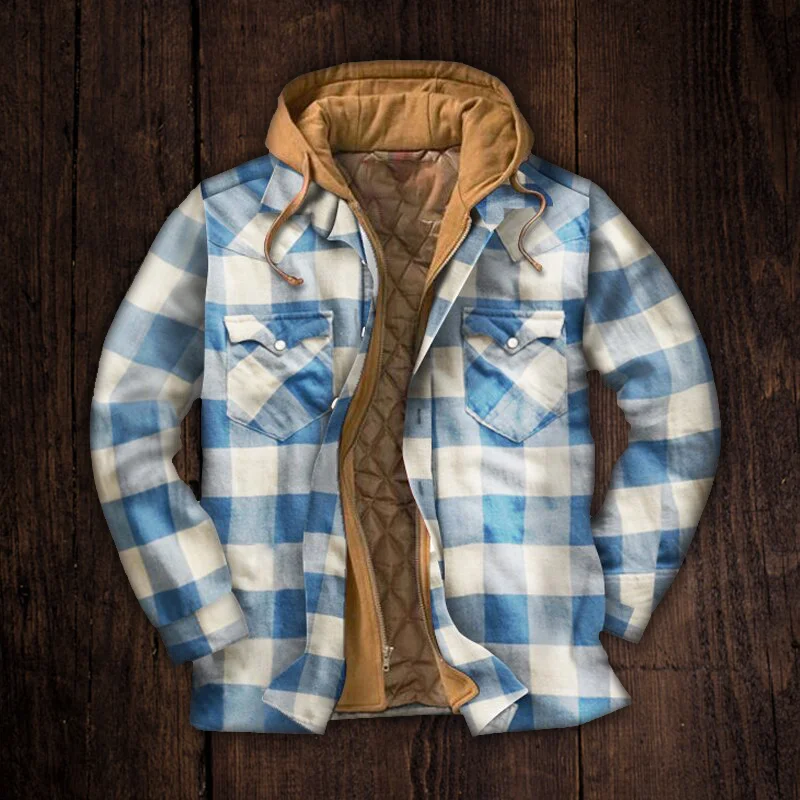 Check Hooded Jacket