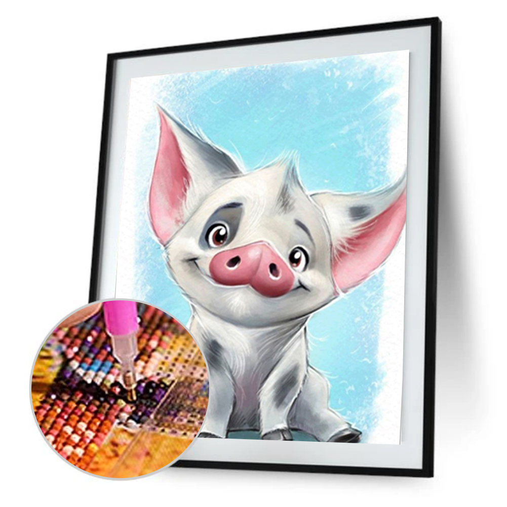 

30*40CM - Special Shaped Diamond Painting - Pig, 501 Original