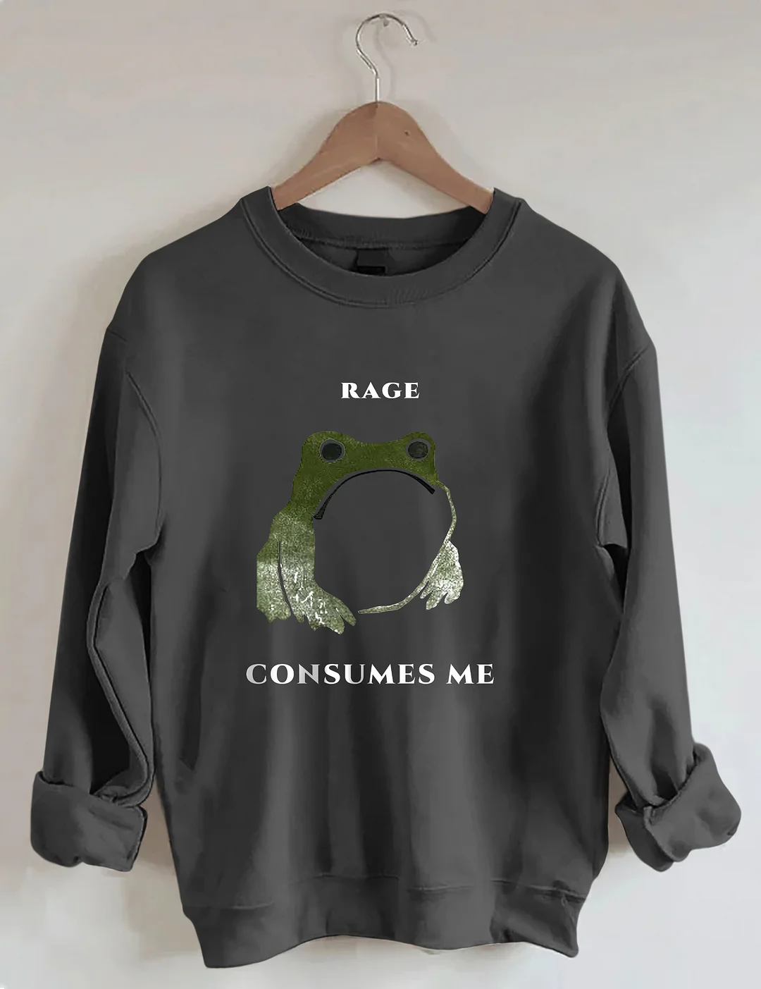 Rage Consumes Me Frog Sweatshirt