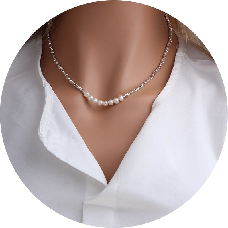 1 Piece 925 Sterling Silver Freshwater Pearl Jewelry Set