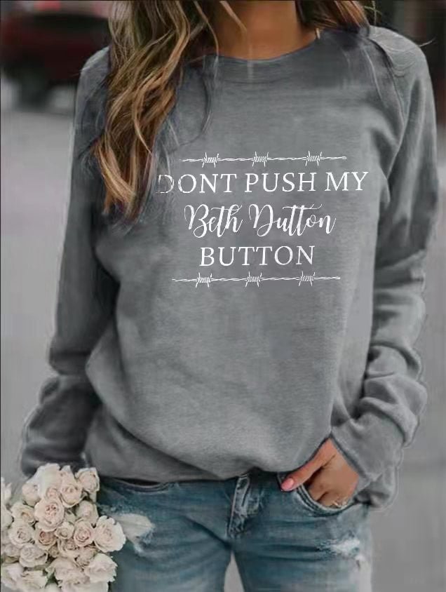 Casual Printed Long Sleeve Sweatshirt