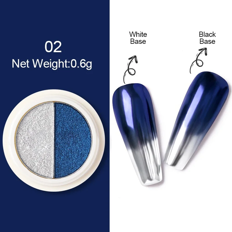 6Colors Laser Holo Aurora Solid Mirror Nail Glitter Powder Nails UV Gel Polish Holographics Pigment Nail Art Decorations-Nail Inspo