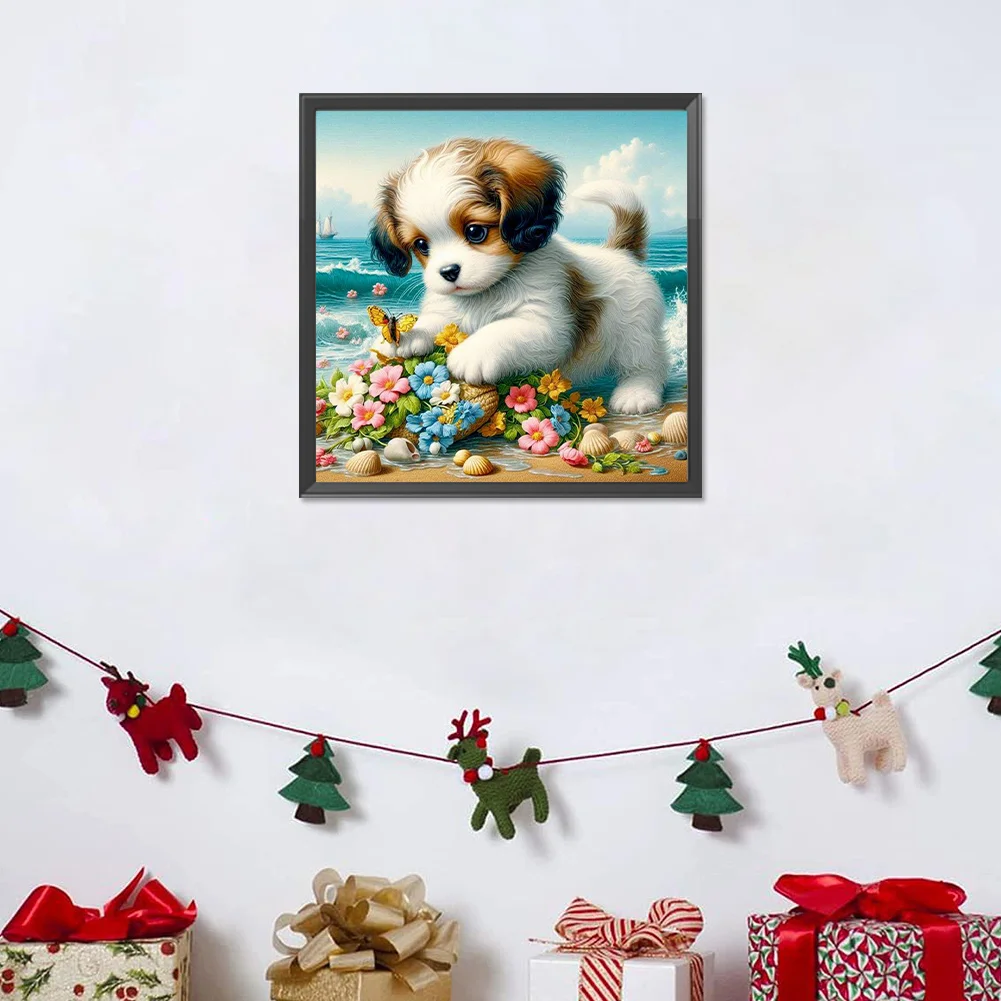 Diamond Painting - Full Round Drill - Dog(Canvas|30*30cm)