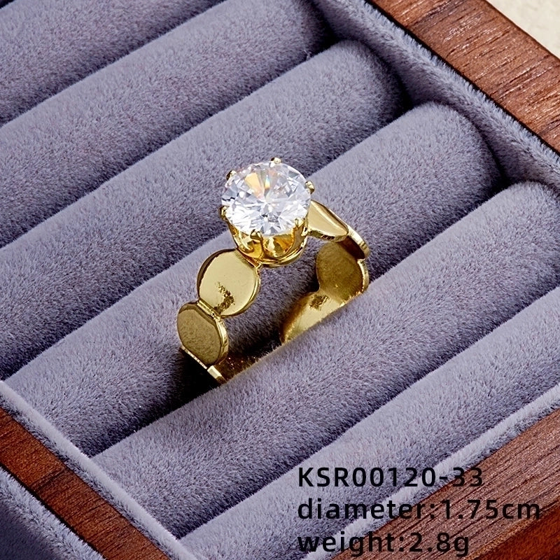 Copper Elegant Minimalist Criss Cross Plating Inlay Leaves Butterfly Zircon Rings