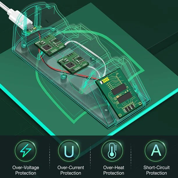 DinoFire Dual Charging Controller Station for Xbox Series X|S/Xbox One/Xbox One/Elite, Rechargeable Battery Pack with 2x1200mAh