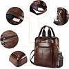 BAIGIO Mens Leather Handbag Crossbody Shoulder Messenger Bag Small Briefcase iPad Tablet Case for Work School Business Travel