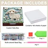 Wooden DIY Sheep Diamond Painting Kit Note Box with 160 Papers for Office Desk
