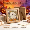 Pumpkin Ghost Glass Mosaic DIY Craft Kit &ndash; Framed Halloween Wall Art