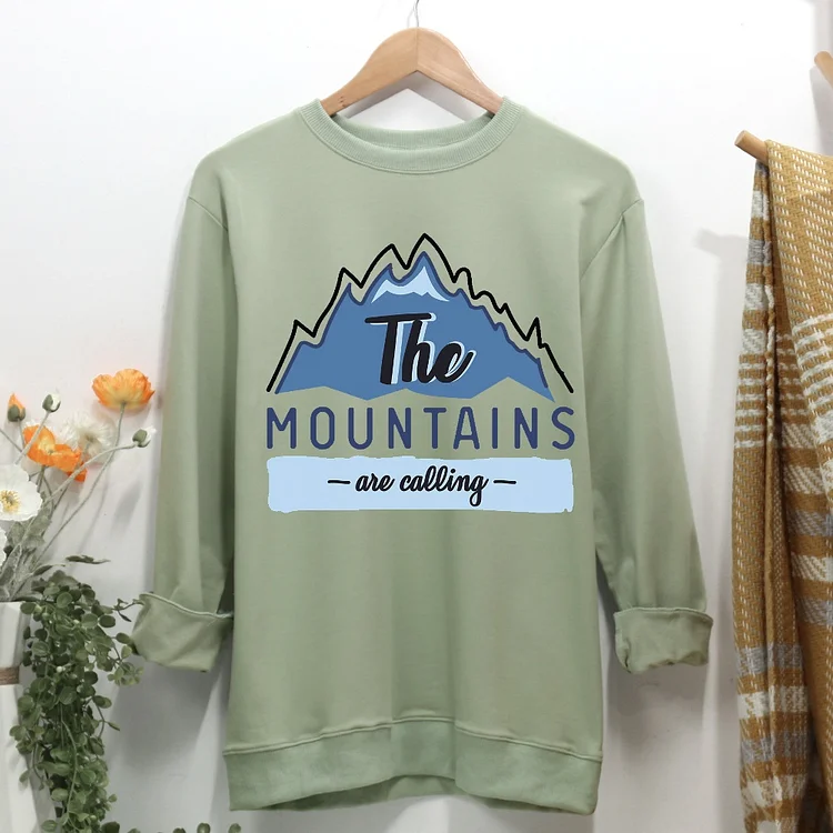 The Mountains Are Calling Women Casual Sweatshirt
