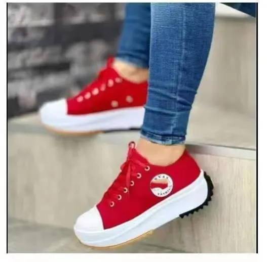 Breakj Breakj 2025 New Low-Top Single Shoes Women's Thick-Sed Canvas Shoes With Loose Cream Soles In Front Of The Large Women's Shoes
