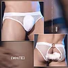 Men's Low-Rise Mesh Underwear Sexy Open Crotch Briefs