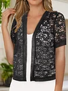 Chic Guipure Lace Open Front Cardigan - Flattering & Versatile Short Sleeve for Spring & Summer - A Must-Have Womens Wardrobe Essential