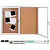 [US Local Warehouse] Enclosed Bulletin Board with Locking Door Outdoor Bulletin Board Aluminum Frame Wall Display Case Weatherproof for  Office Commercial Hospital Etc