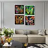 4PCS Diamond Painting -DIY Round Drill Love Butterfly Flower