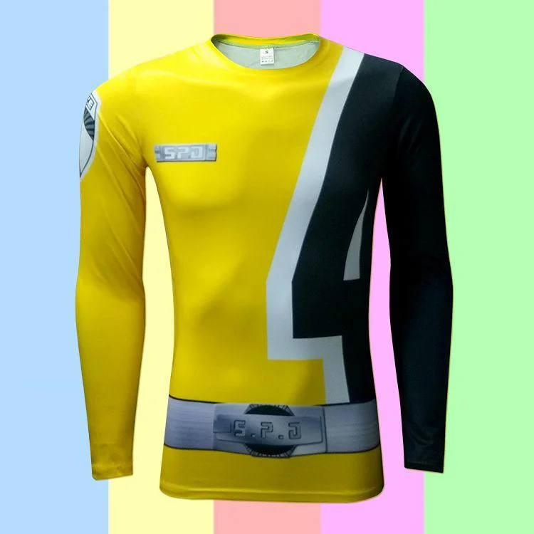 Power Rangers Rules SPD Ranger Red Blue Yellow Pink Green Cosplay Costume