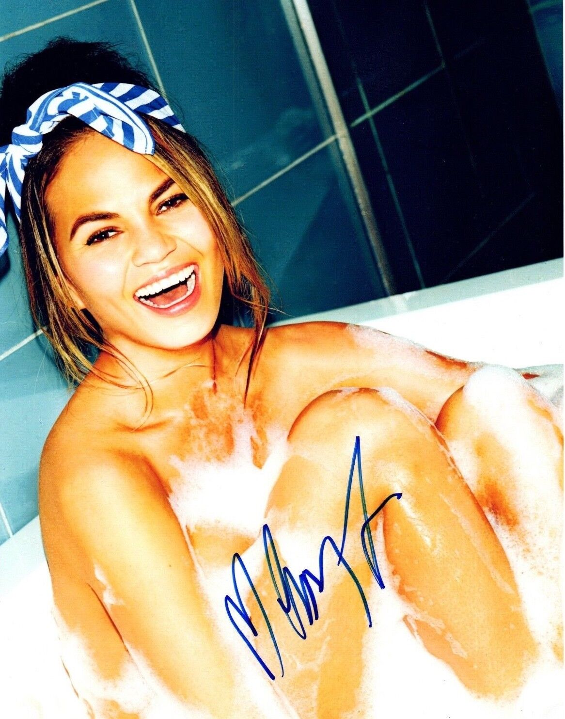 Chrissy Teigen Signed Autographed 8x10 Photo Poster painting Hot Sexy SI Swimsuit Model COA VD