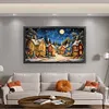 Starry Night In A European Town-11CT Stamped Cross Stitch 50*85cm/19.69*33.46in(Big Size) tapestrymarket