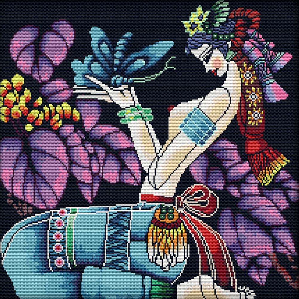 

Butterfly Girl - 14CT Stamped Cross Stitch - 47*46cm, 501 Original
