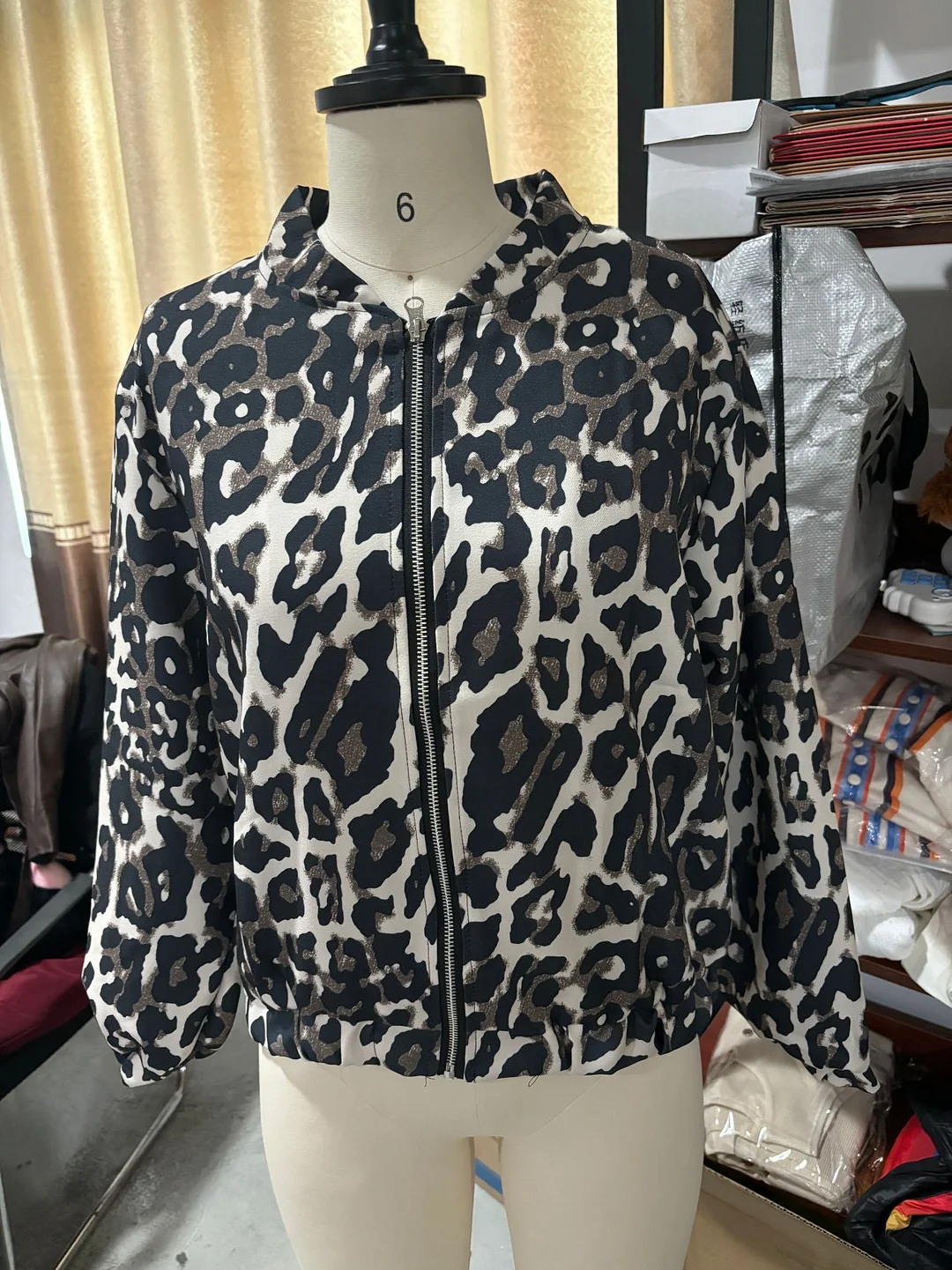 Churchf Churchf Print Lapel Zip Jacket Jacket 2024 New Women's Fashion Street Jacket