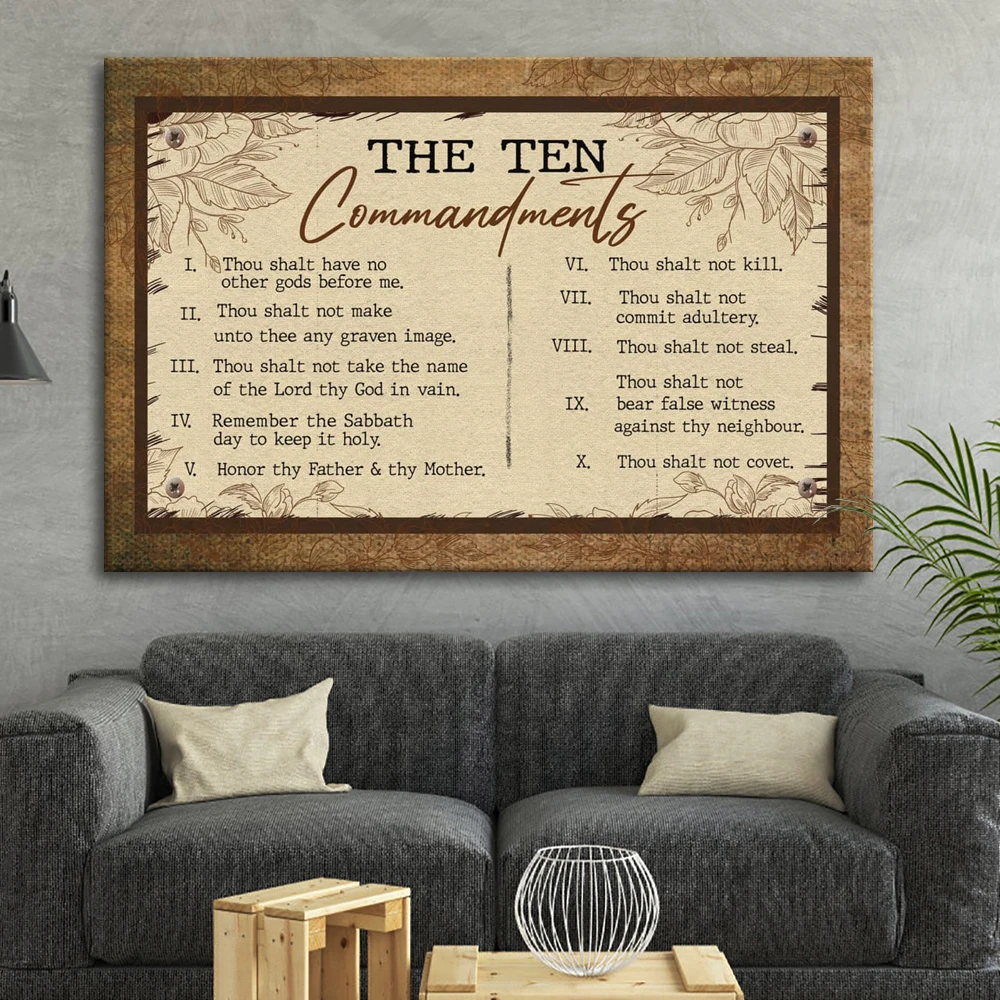 10 commandments Canvas Wall Art