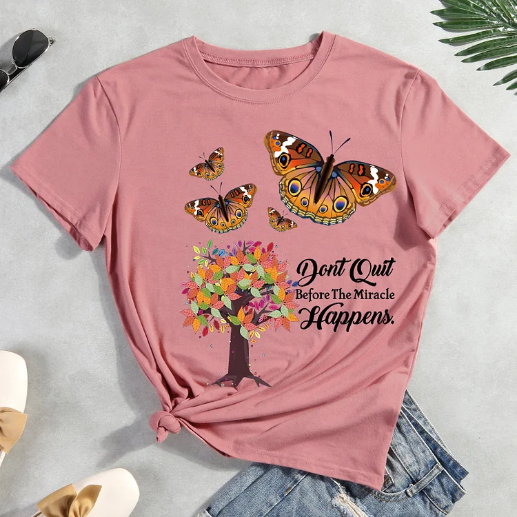 ANB - Butterfly Colorful Tree Butterflies  T-shirt Tee -06460
